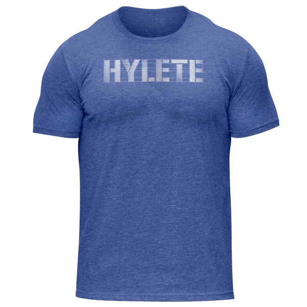 Hylete Vellum Tri-Blend Crew Tee | vintage royal/white