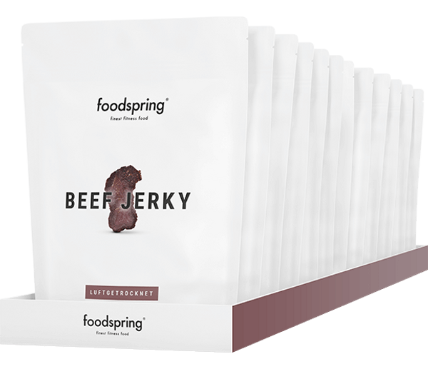 FOODSPRING BEEF JERKY 6-12 PORTION PACK
WWW.BATTLEBOXUK.COM