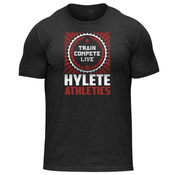 Hylete | Propaganda | Tri-blend crew tee | vintage black/brick
www.battleboxuk.com