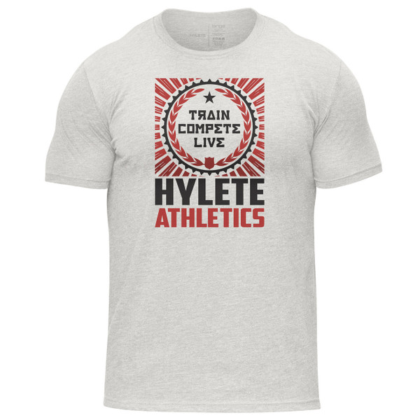 Hylete | Propaganda | Tri-blend crew tee | vintage black/brick
www.battleboxuk.com