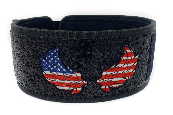 22POOD | "AMERICAN ANGEL" BY MATTIE ROGERS STRAIGHT WEIGHTLIFTING BELT (w/ WODclamp®) - www.BattleBoxUk.com