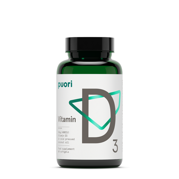 Puori | D3 - Naturally sourced Vitamin D 400IE - 60 capsules - www.BattleBoxUk.com