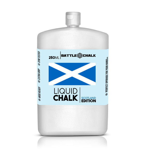 BATTLECHALK™| 250ml Scotland Edition Liquid Chalk Rock Climbing Gymnastics Gym Pole Dancing  - www.BattleBoxUk.com