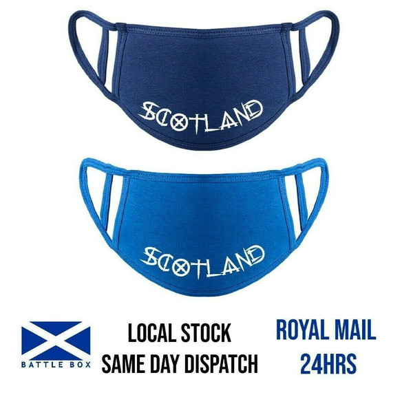 Scotland Washable 2-Ply Face Cover Mask Silvadur™ 930 Anti-Microbial Finish - www.BattleBoxUk.com