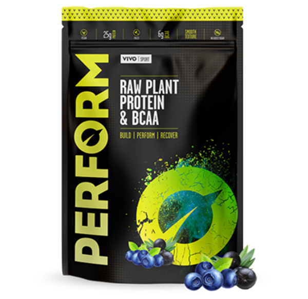 Vivo Life PERFORM Plant Based Protein Powder Acai & Blueberry with BCAA Vegan All Natural Paleo www.battleboxuk.com