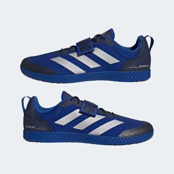 Adidas The Total Deadlift Powerlifting Weightlifting WOD Shoes Royal Blue / Silver Metallic / Team Navy (GY8917)- www.BattleBoxUk.com