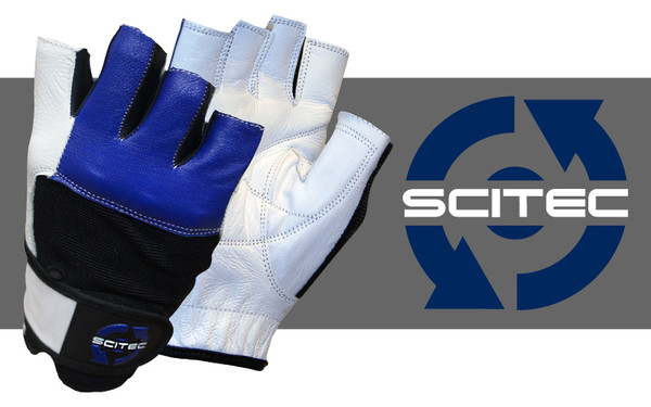 CrossTrainingUK - SciTec Nutrition WeightLifting Gloves Blue Style