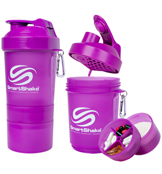 SmartShake Protein Smart Shaker 600ml Neon Purple