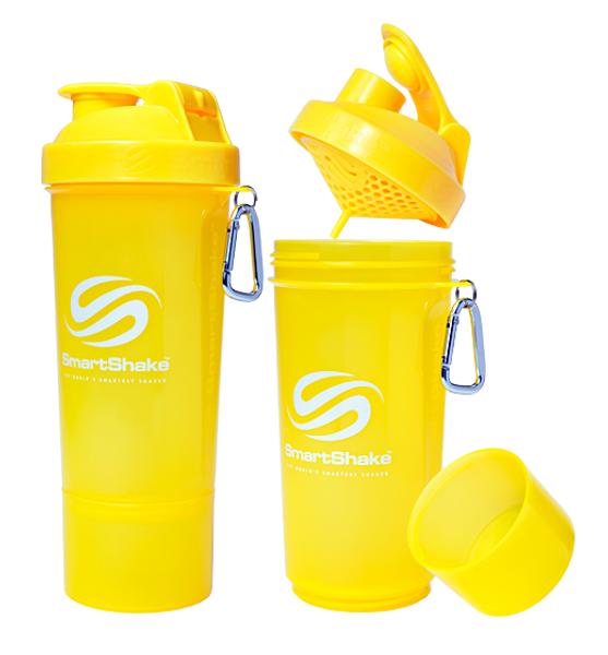 SmartShake Protein Slim Line Smart Shaker 500ml Neon Yellow