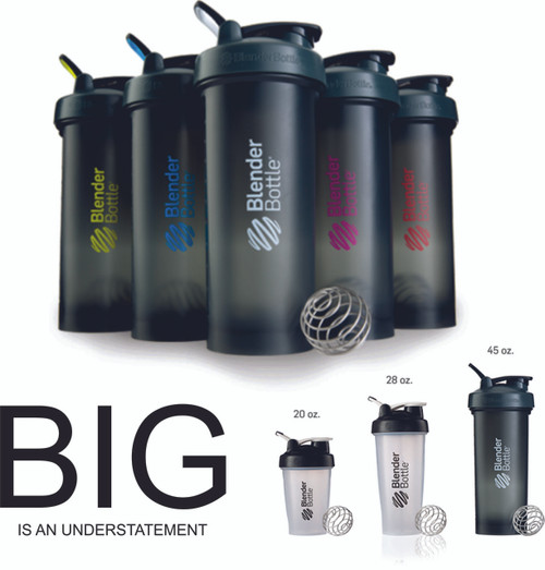 Blender Bottle ® Pro45 1300ml / 45oz Mixer Water Protein Shaker Cup -  Battle Box HQ