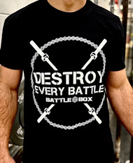 BattleBox UK Destroy Every Battle Throwdown Edition Black / Black T-shirt (DEBDC_TH_ED_BK) www.BattleBoxUK.com