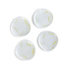 Edamame Porcelain Plate 4-3/4" Irregular White, Set of 4