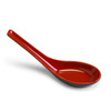 Melamine Chinese Soup Spoon, 60pc, 5.5"L (Black/Red)