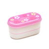 Pink Flower 2-Tier Anti-Bacterial Bento Box