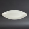 NURIMONO 801 White Melamine Oval Platter 16-1/2"L 