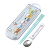 Sumikko Spoon and Chopsticks Utensil Set with Case for Kids, Antibacterial Material