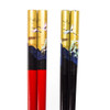Couple’s Wooden Chopstick Red & Black Flying Cranes 2pc Set