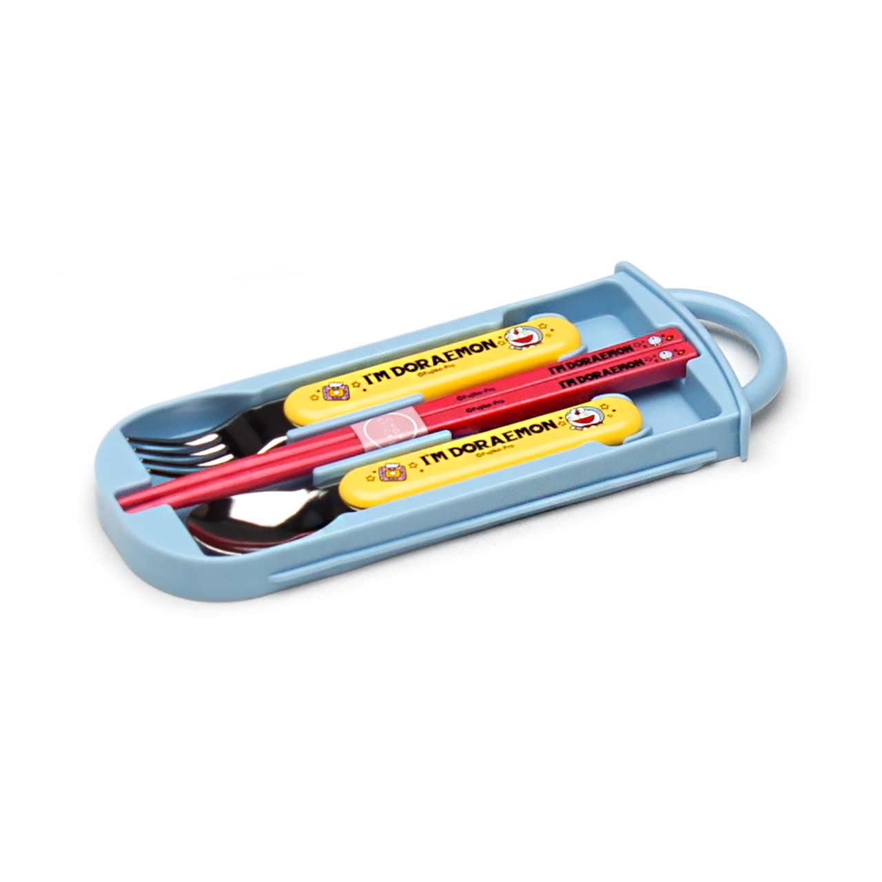 Sumikko Spoon, Fork, Chopsticks Utensil Set with Case for Kids,  Antibacterial Material