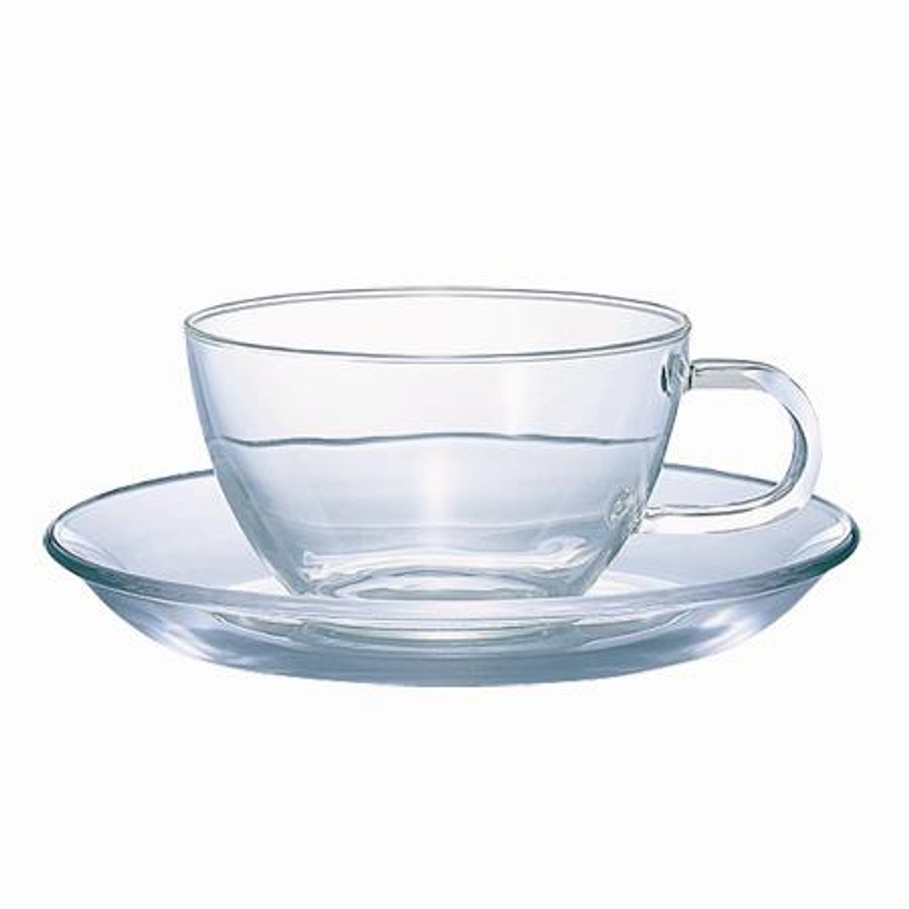 Hario 7.8 oz. Glass Tea Cup and Saucer