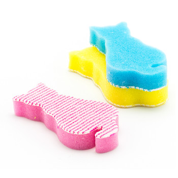 Cat Shape Kitchen Sponge 3pc (Assorted Color)