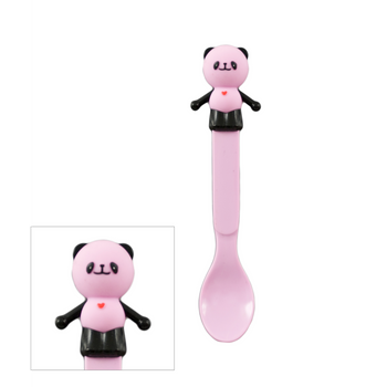 Panda Kids Spoon Silicone Grip, Pink