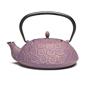 Rikyu Decorative Iron Teapot Flower Pad - Lavender 24oz