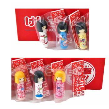 Kokeshi Doll Erasers 60pc