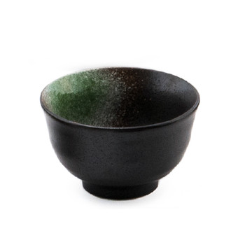 JX Green Accent Black Rice Bowl - Set of 5