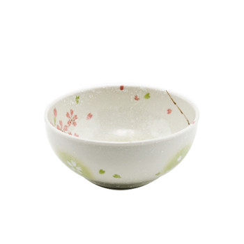 Japanese Spring Bloom Bowls, Set of 4, 6.25"D