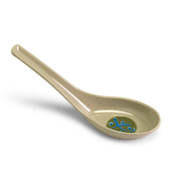 Melamine Chinese Soup Spoon, 60pc, 5.5"L (Green)
