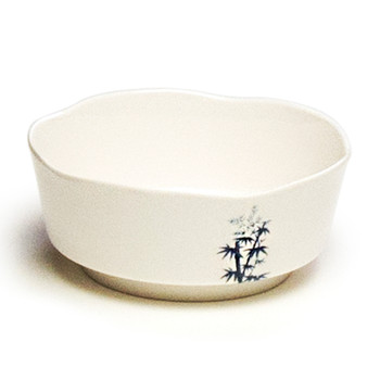 Melamine Petal Soup Bowl, 12pc, 5-1/4"D (Elegant Blue Bamboo)