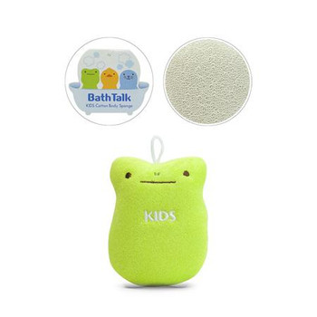 KIDS Cotton Body Sponge - Green, Set of 2