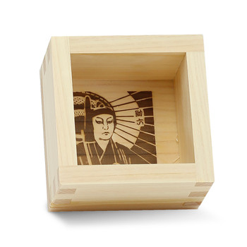 Wooden Masu Cup 3.4" - Kabuki