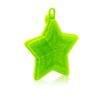 Silicone Dishwash Scrubber - Green Star