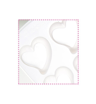 Heart Silicone Ice Cube and Chocolate Mold Plate - Medium
