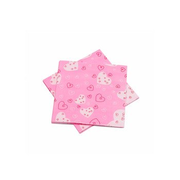 Lovely Pink Paper Napkins 5" - 20 sheets