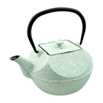 Cast Iron Teapot Pressed - Mint Green