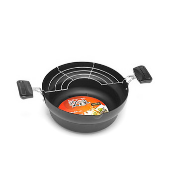 Iron Tempura Pot Fryer with Drainer 9.5"D