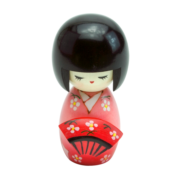 Wood Kokeshi Doll Figurine 4.5"H