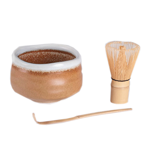 Matcha Set - Matcha Bowl, Whisk and Spoon, Warm Brown