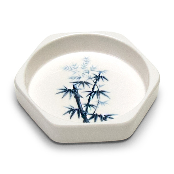 Melamine Side Dish, 24pc, 4-1/4"D (Elegant Blue Bamboo)