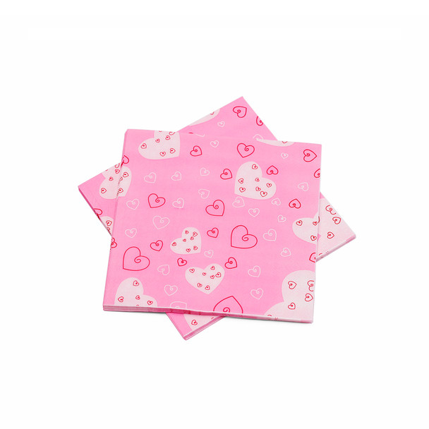 Lovely Pink Paper Napkins 6.5" - 10 sheets