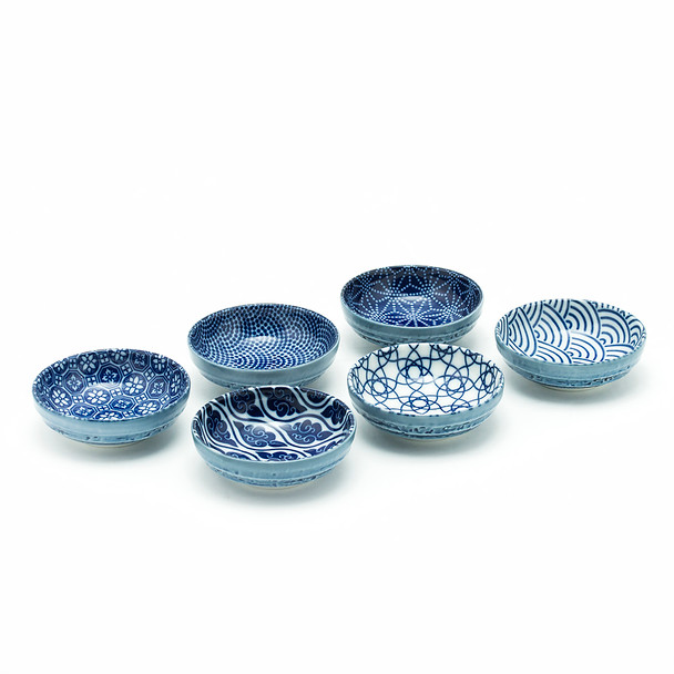 Japanese Blue Pattern Sauce Dish Set