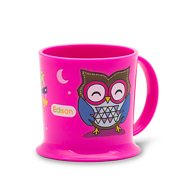 Edison Easy Drink Owl Mug - Pink 7oz