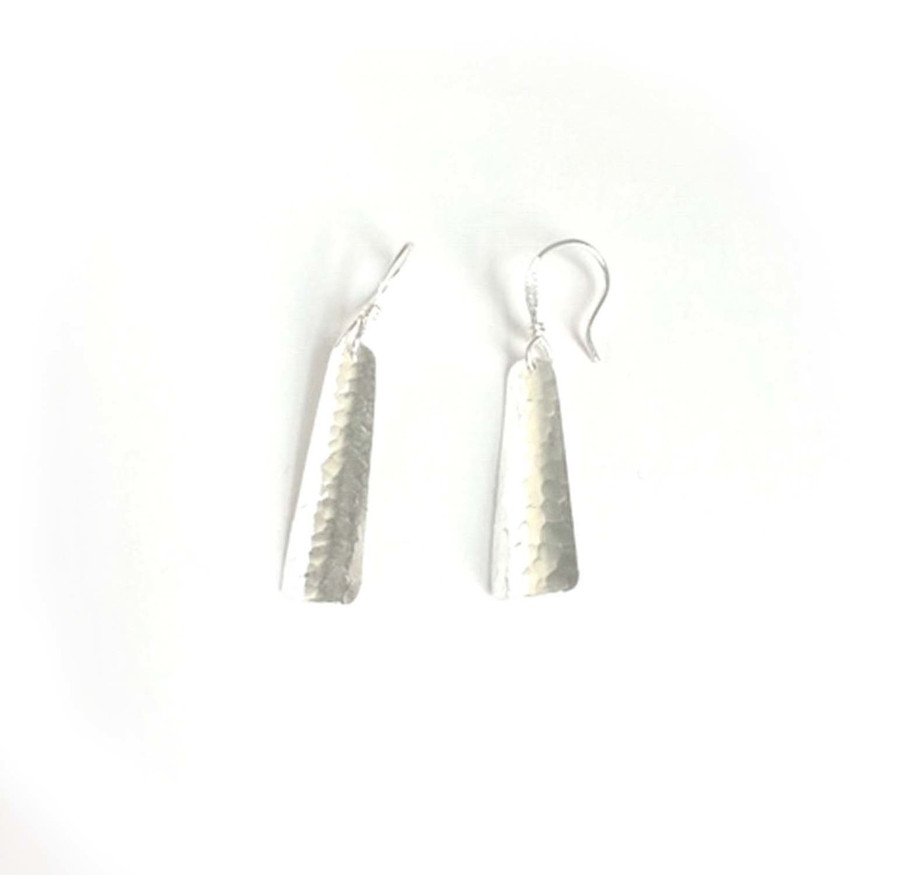 Path Forward Silver Hammered Earrings