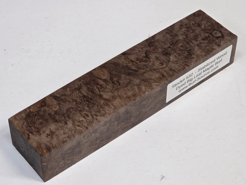 #532 Dyed Maple Burl Stabilized Block - Size 7" long x1&5/8" wide x 1&1/8" thick