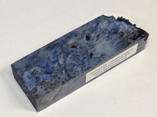 #545  Live End Maple Burl Stabilized Dyed Block - Size 5&1/2" long x 1&7/8" wide x 1&1/8" thick