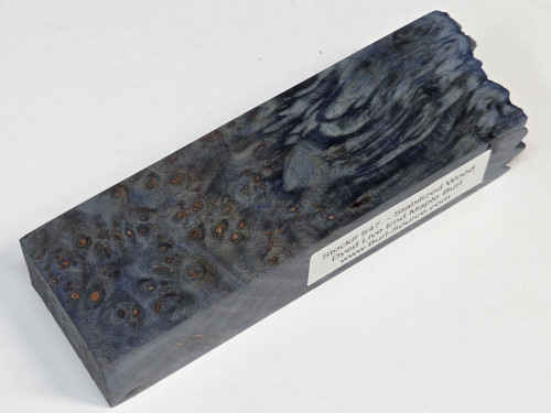 #547  Live End Maple Burl Stabilized Dyed Block - Size 5&3/4" long x 1&7/8" wide x 1&1/8" thick