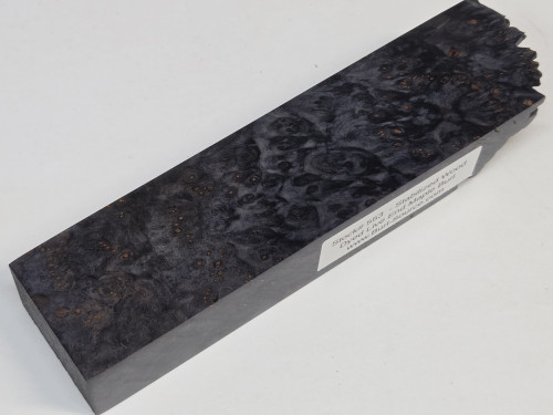 #553 Live End Maple Burl Stabilized Dyed Block - Size 7&1/2" long x 1&7/8" wide x 1&1/8" thick