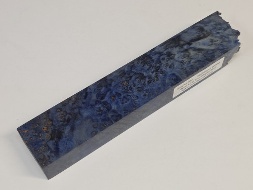 #554 Live End Maple Burl Stabilized Dyed  Block - Size 9&1/2" long x 1&7/8" wide x 1&1/8" thick